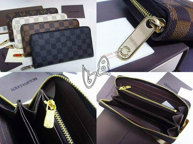 LV wallet ZIPPY XL long purse LV MULTIPLE SLEDER man leather cluth bag SLENDER - 037 (China ...