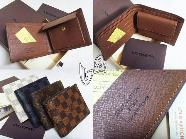 LV wallet ZIPPY XL long purse LV MULTIPLE SLEDER man leather cluth bag SLENDER - 037 (China ...