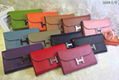 Herme wallet Ostrich Leather hermes purse card holder hermes cluth bag 