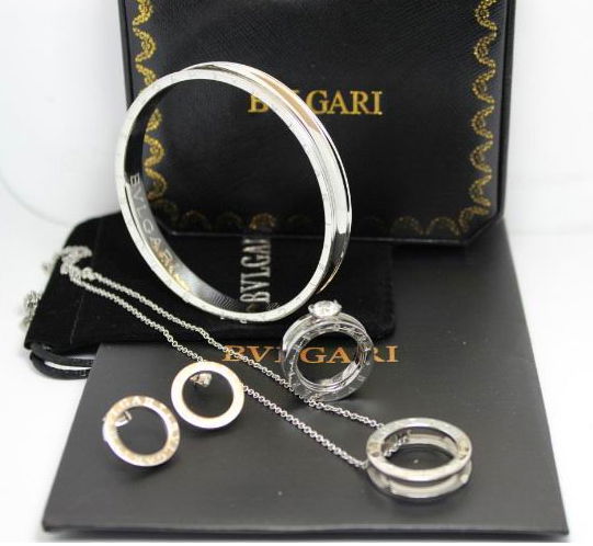         JEWELRY FASHION RING BVLGAR NECKLACE LADY EARRING BANGLE CUFFLINKS BOX  5