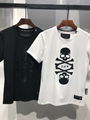 PHILIPP PLEIN Washed T-shirt Logo Cotton polo PP tshirt Skeleton man tops 