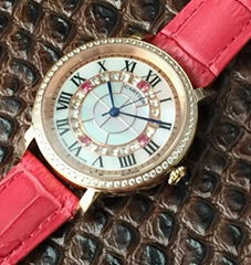 Cartier watch diamond lady fashion quartz wristwatch swiss movement stem-winder