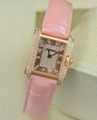 Cartier watch diamond lady fashion quartz wristwatch swiss movement stem-winder 15