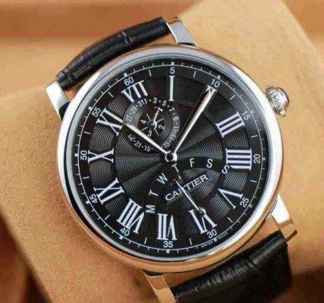 Luxury Cartier diamond watch men quartz wristwatch swiss movement stem-winder    5