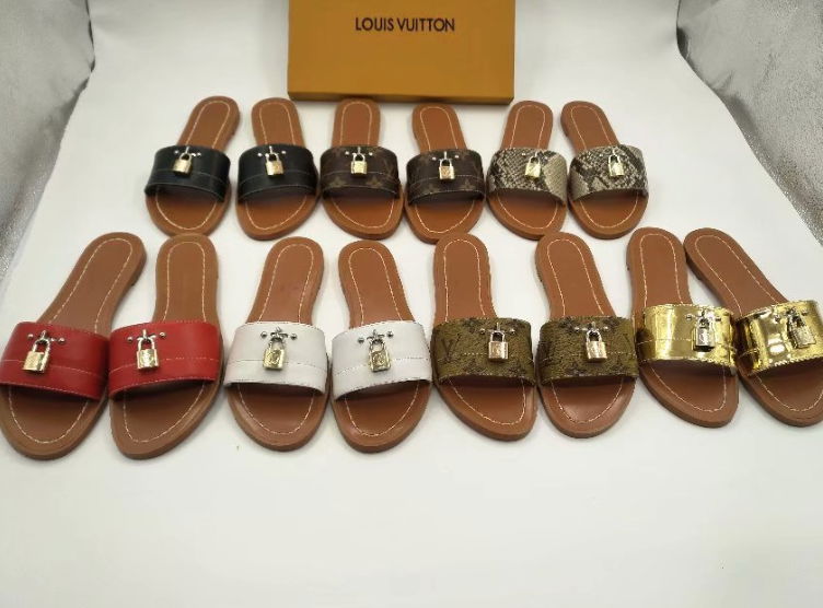 louis vuitton lock sandals