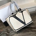 Valention Bag VLTN Canvas Shopping bag VRING Buffalo Leather Crossbody Bag