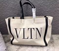 Valention Bag VLTN Canvas Shopping bag VRING Buffalo Leather Crossbody Bag