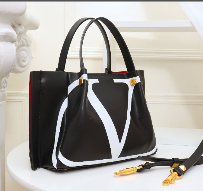 Valention Bag VLTN Canvas Shopping bag VRING Buffalo Leather Crossbody Bag 2