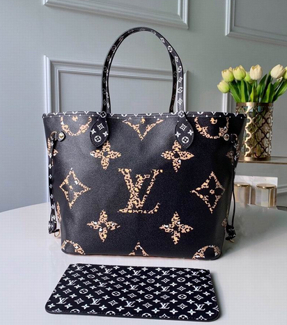     ag neverfull nw tote limited jungle monogram     luny MM top handles