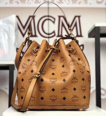 MCM Essential Drawstring Bag in Monogram Leather MCM backpack duffle 2