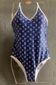     SCALE BIKINI TOP BOTTOMS ONE PIECE SWIMSUIT BLUE MONOGRAM SWIMWEAR 3