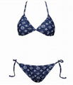 LV ESCALE BIKINI TOP BOTTOMS ONE PIECE SWIMSUIT BLUE MONOGRAM SWIMWEAR