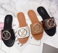 LV ESCALE LOCK IT FLAT MULE BOM DIA LOUIS VUITTON LOCK IT SUNBATH SLIDES