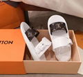 LV ESCALE LOCK IT FLAT MULE BOM DIA LOUIS VUITTON LOCK IT SUNBATH SLIDES