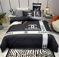 LV Four-piece bed sheet high-quality cotton four-season sheets bedding sets