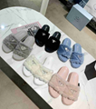 Prada sandal lady fashion high heels flats prada slipper stylish sneaker new 