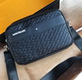 Mont blanc wallet real leather purse man zipper burse notecase gift box  7