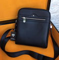 Mont blanc wallet real leather purse man zipper burse notecase gift box  9