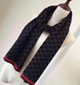 Gucci scarf signature neckerchief gucci muffler GG knitted wool shawl silk scarf