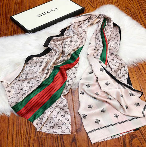       scarf signature neckerchief       muffler GG knitted wool shawl silk scarf 17