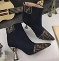 Fendi ANKLE BOOT high heel over knee fendi boots lace up thigh high boots