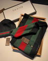 Chirstmas gift Gucci scarf signature gucci muffler GG knitted wool shawl