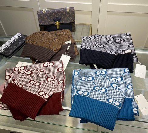 Chirstmas gift       scarf signature       muffler GG knitted wool shawl 13