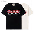 cotton jersey T-shirt gucci mirror print oversize washed gucci t-shirt