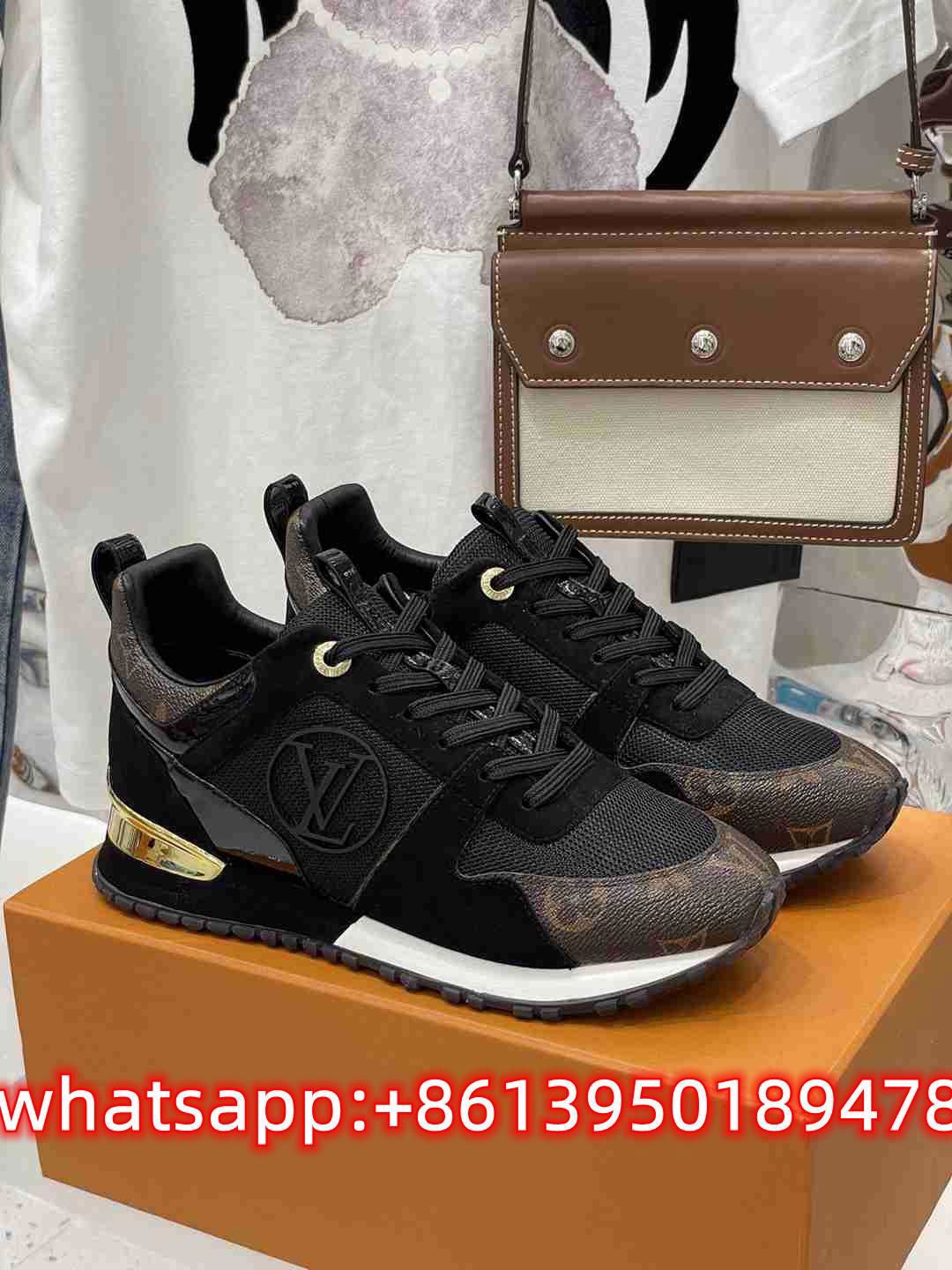 LV TRAINERS RUN AWAY WOMAN SHOES SUEDE CALF LEATHER LV SNEAKERS