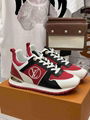 LV TRAINERS RUN AWAY WOMAN SHOES SUEDE CALF LEATHER LV SNEAKERS