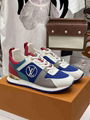 LV TRAINERS RUN AWAY WOMAN SHOES SUEDE CALF LEATHER LV SNEAKERS