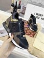 LV TRAINERS RUN AWAY WOMAN SHOES SUEDE CALF LEATHER LV SNEAKERS