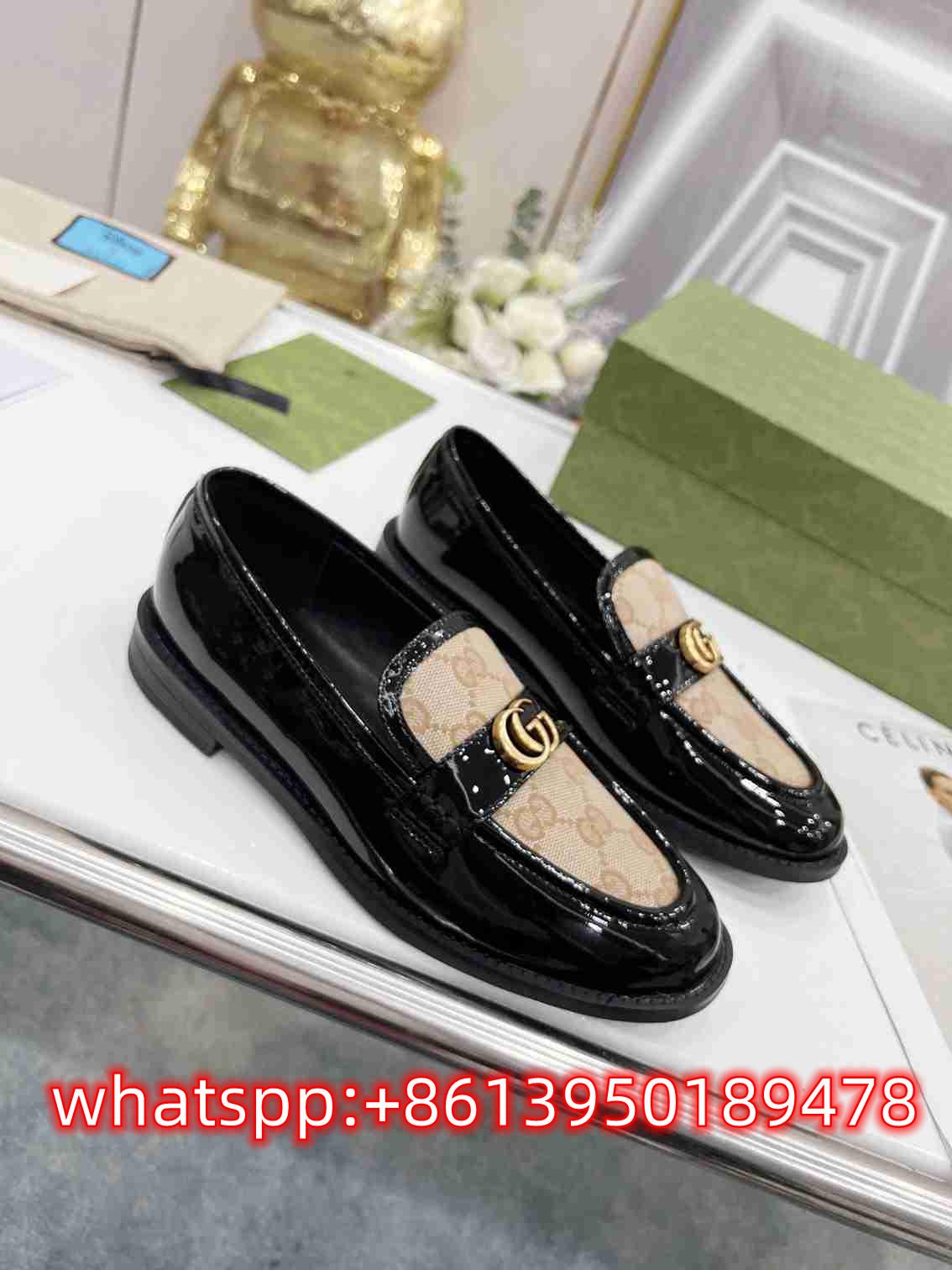 Gucci moccasins women's maxi GG jordaan loafer leather shoes