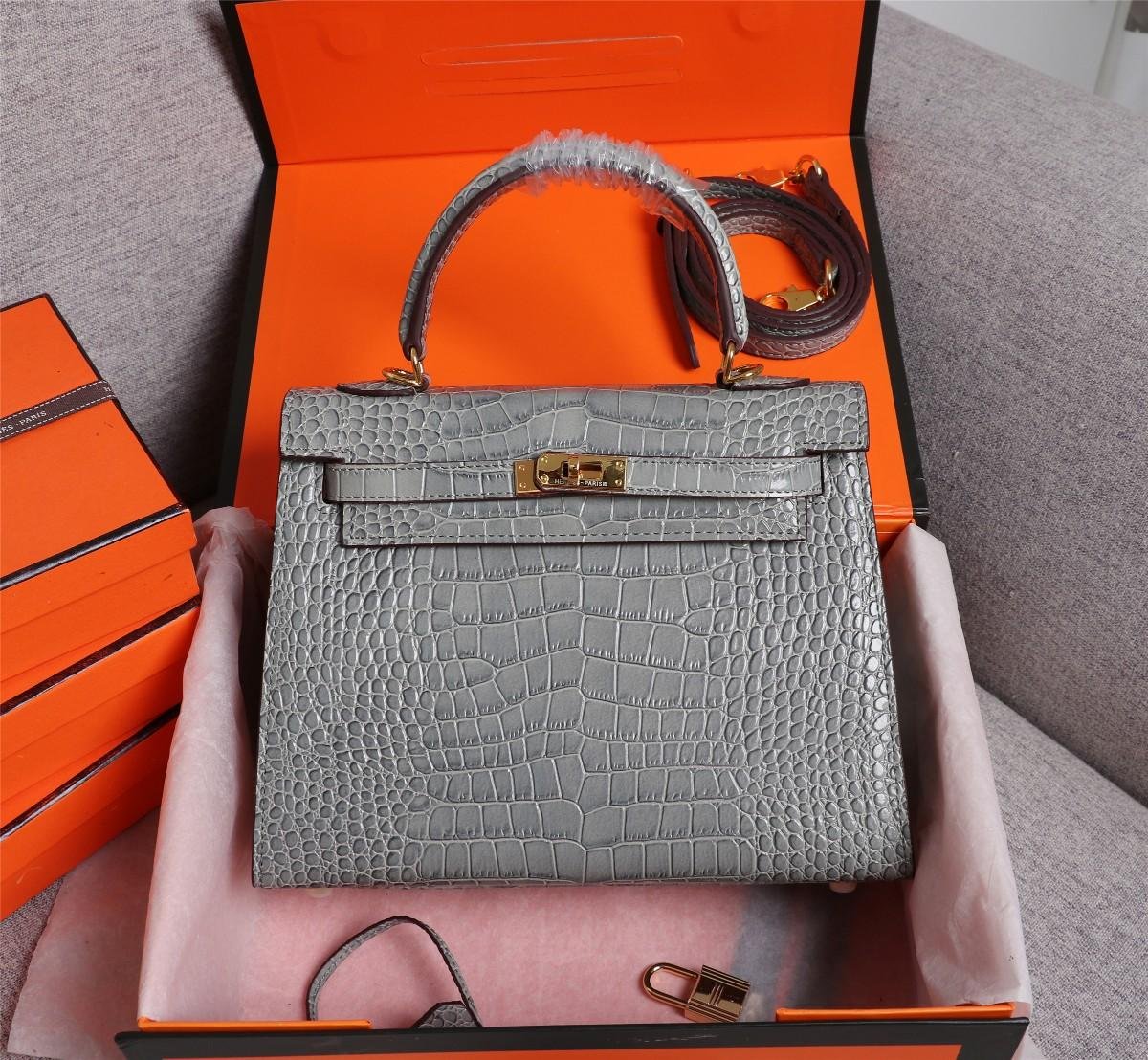       kelly bag mini Hermès kelly handbag crocodile calfskin leather bag 25cm  3