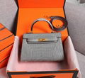        kelly bag mini Hermès kelly handbag crocodile calfskin leather bag 25cm  7