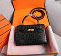        kelly bag mini Hermès kelly handbag crocodile calfskin leather bag 25cm  12