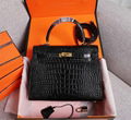        kelly bag mini Hermès kelly handbag crocodile calfskin leather bag 25cm  17