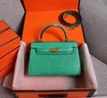        kelly bag mini Hermès kelly handbag crocodile calfskin leather bag 25cm  19