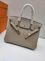        Birkin bag twilly Hermès Birkin bag clemence brown caviar leather  16