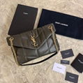 YSL SHOULDER BAG PUFFER MEDIUM CHAIN BAG QUILTED LAMBSKIN SAINT LAURENT BAG