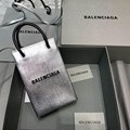 Balenciage bag miniShopping Phone Holder shiny crocodile embossed calfskin 7