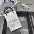 Balenciage bag miniShopping Phone Holder shiny crocodile embossed calfskin