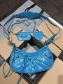 Balenciage bag Le Cagole Mini Bag blue BB bleached denim balenciage chain bag 7