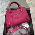 Balenciage handbag Hourglass suede calfskin with rhinestones NEO classic handbag 6