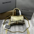 Balenciage handbag Hourglass suede calfskin with rhinestones NEO classic handbag 9