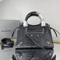 Balenciage handbag Hourglass suede calfskin with rhinestones NEO classic handbag 14