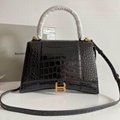 Balenciage handbag Hourglass suede calfskin with rhinestones NEO classic handbag 17