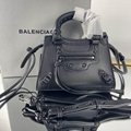 Balenciage handbag Hourglass suede calfskin with rhinestones NEO classic handbag 18