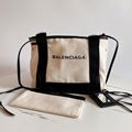 Balenciage tote NAVY SMALL CABAS everyday balenciage shopper bag 