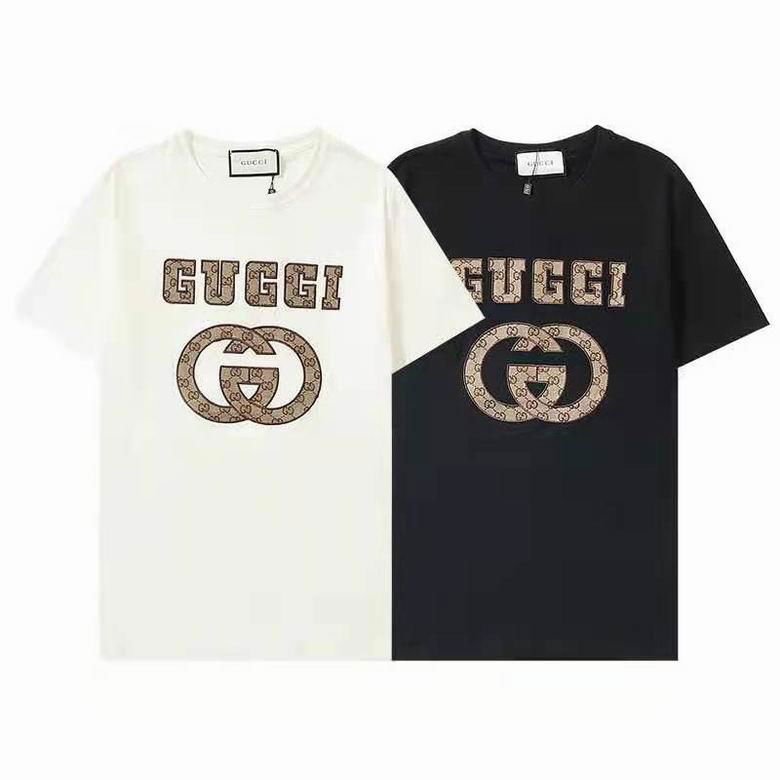 NEW       apparel men short t shirt       tshirt polo man GG printed t-shirt  2